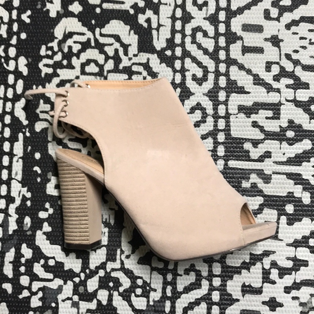 Peep toe booties